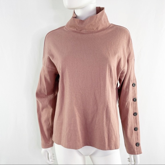 Madewell Sweaters - New Madewell Blush Pink Long Sleeve Button Sleeve Sweater Top Size S